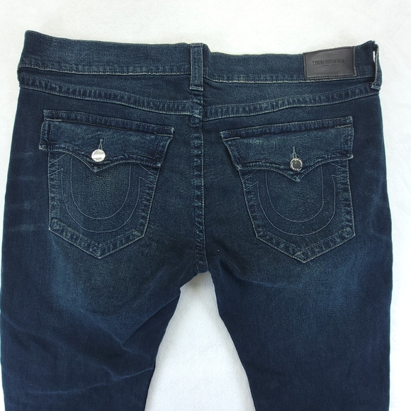 True Religion Men’s Dark Wash ROCCO Pocket Flap Slim Fit Size 42Wx32 - Picture 3 of 11